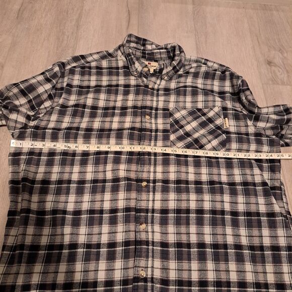 Woolrich Beige Brown Plaid Cotton Flannel Long Sleeve Shirt Men's XL - Picture 9 of 12